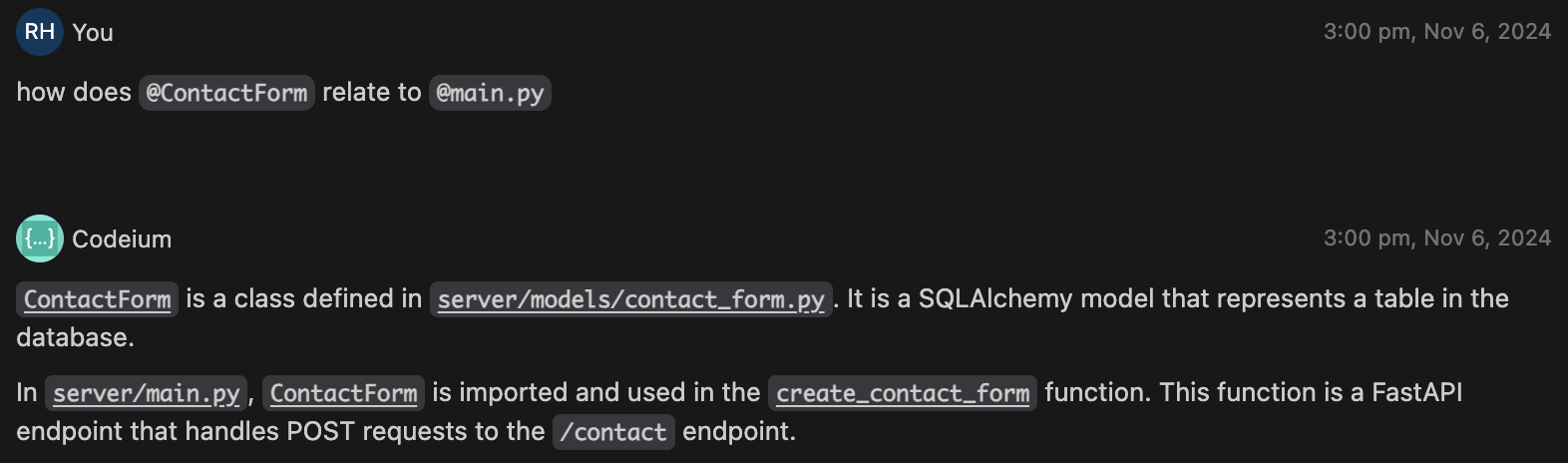 multiple at mentions in a chat prompt