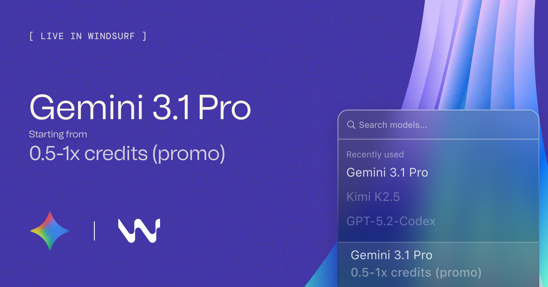 Gemini 3.1 Pro is now available in Windsurf