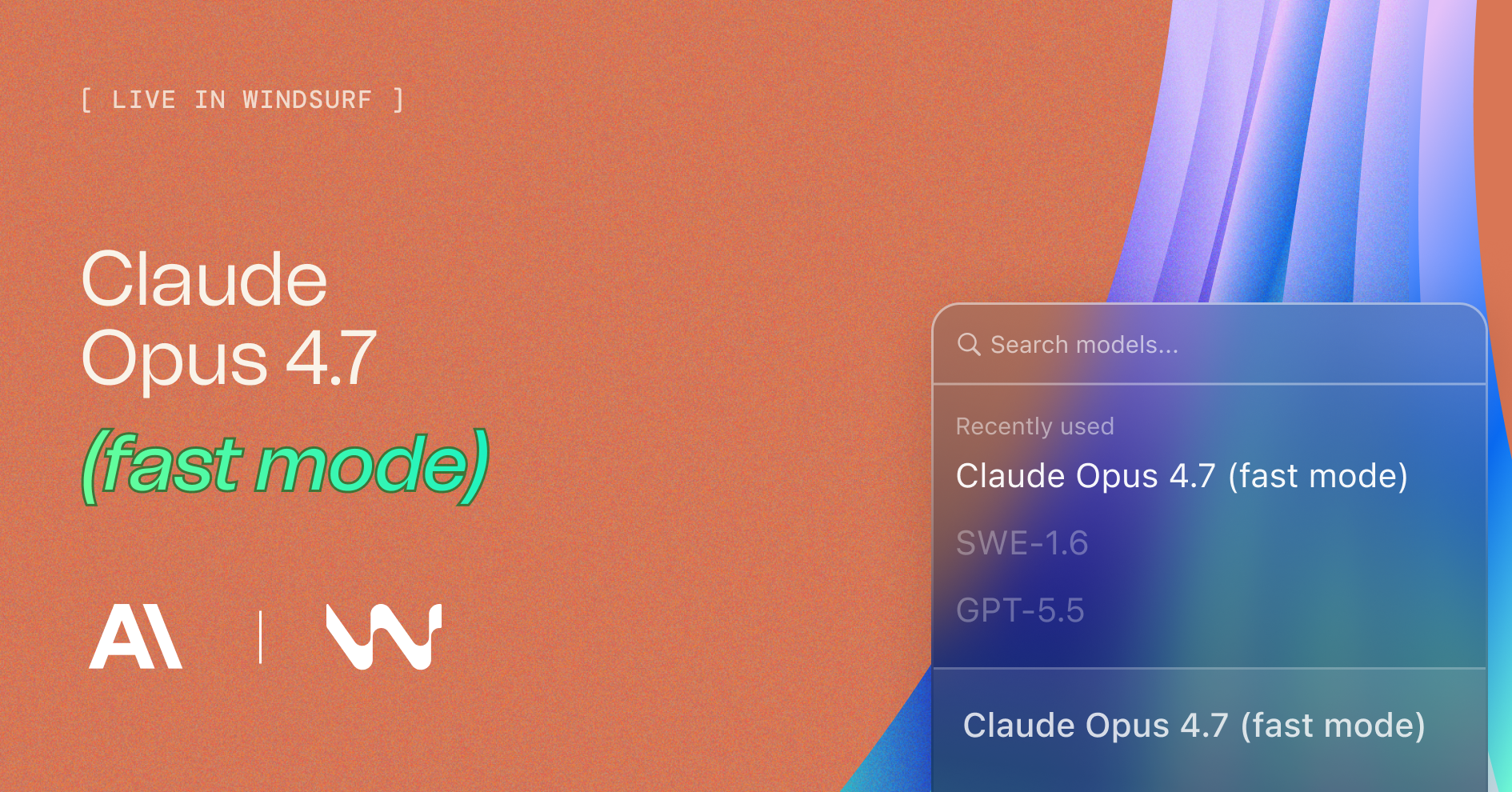 Claude Opus 4.7 Fast Mode Now Available on Windsurf