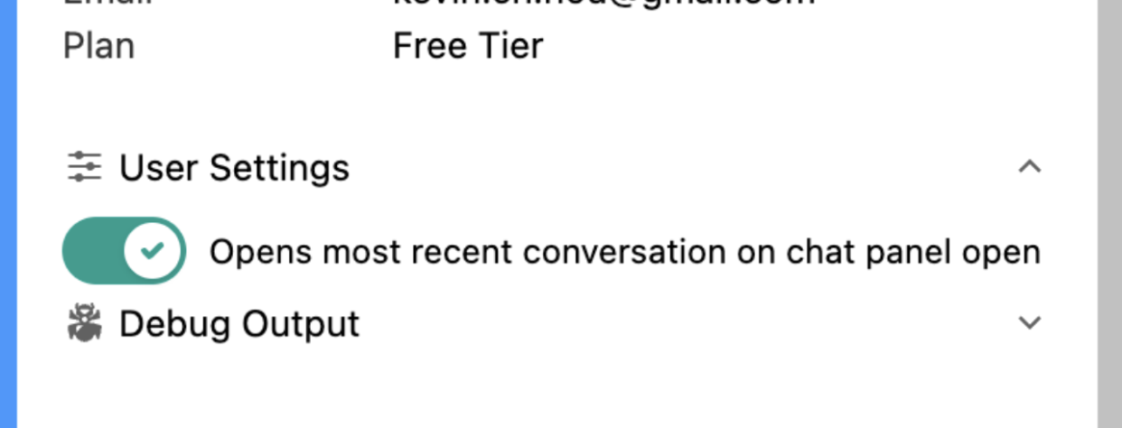 Recent Conversation Option Selection