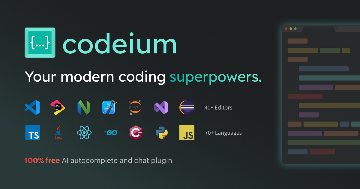 Codeium · Free AI Code Completion & Chat
